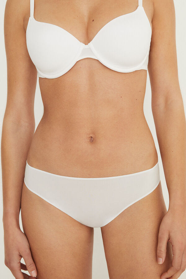Women'secret Cuequinha cl&aacute;ssica invis&iacute;vel microfibra branco