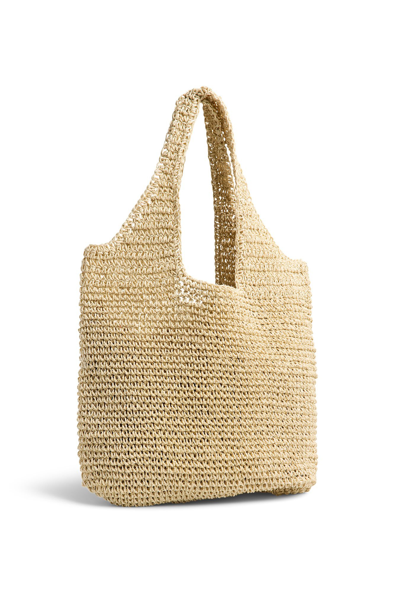 Pieces Mala shopper de palha de papel para praia