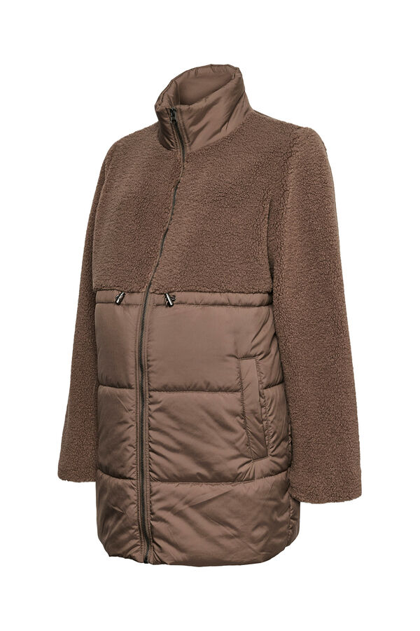 Mamalicious Chaqueta polar maternity marr&oacute;n