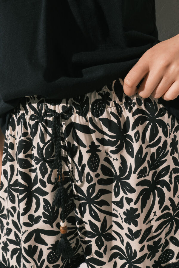 Women'secret Cal&ccedil;&otilde;es estampados preto estampado