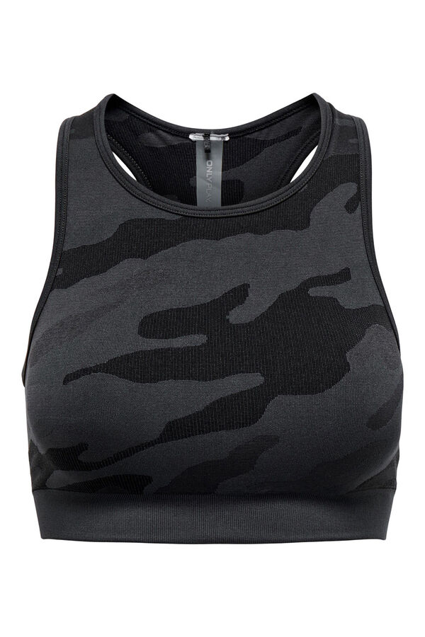 Only Play Soutien desportivo estampado preto