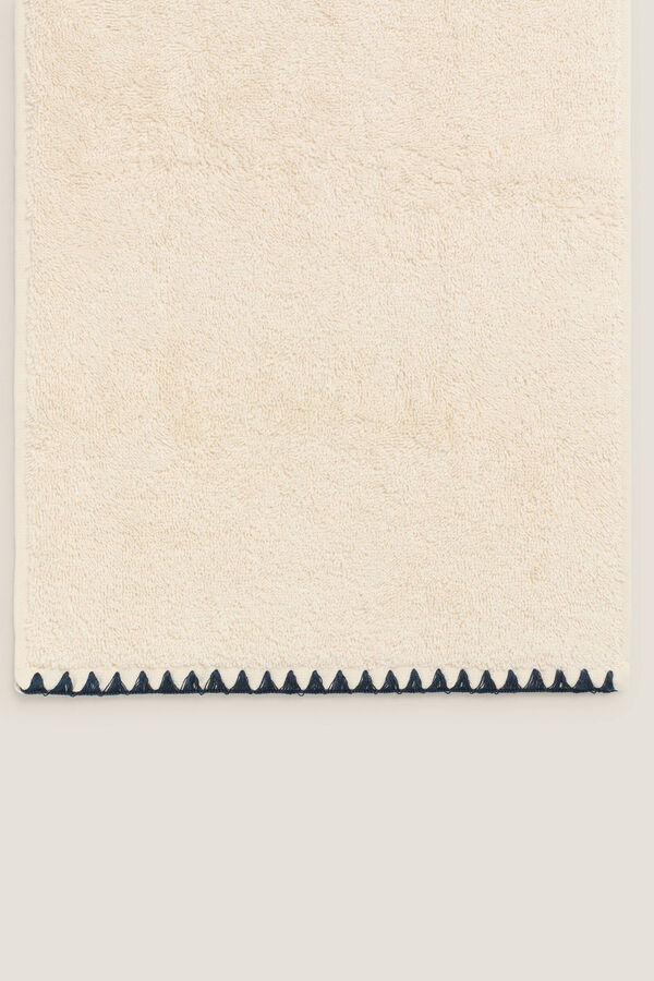 Textura Toalha de banho com costura bege