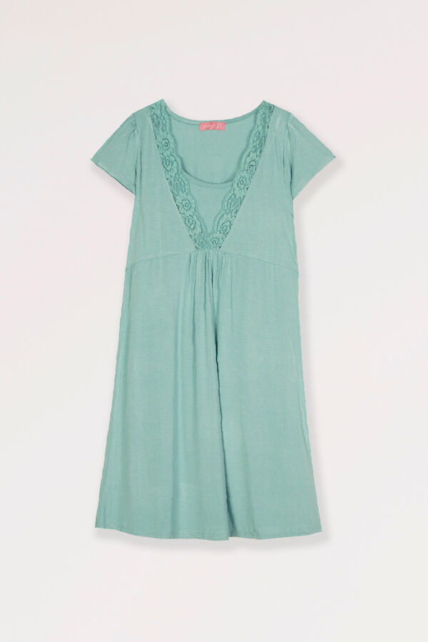 Ohma! Camis&oacute;n lactancia manga corta turquesa