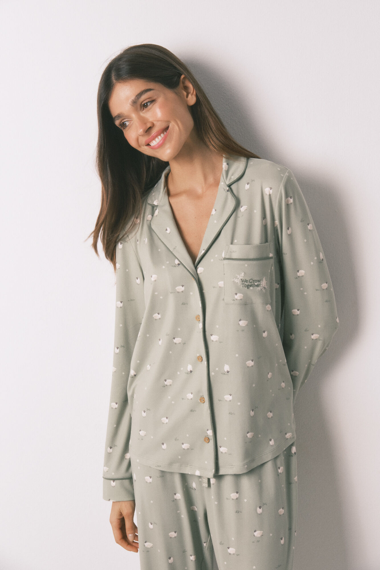 Women'secret Pijama comprido camiseiro com ovelhas