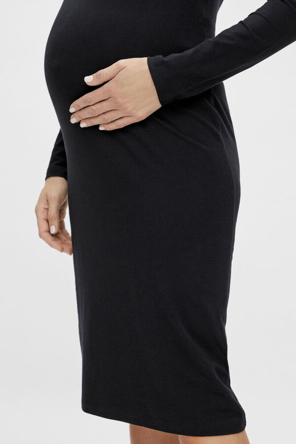 Mamalicious Vestido algod&oacute;n org&aacute;nico maternity negro