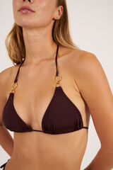 Bohodot Top bikini triangular Glace  marr&oacute;n