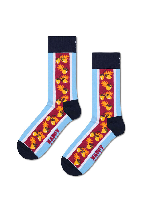 Happy Socks Calcet&iacute;n de bellota azul