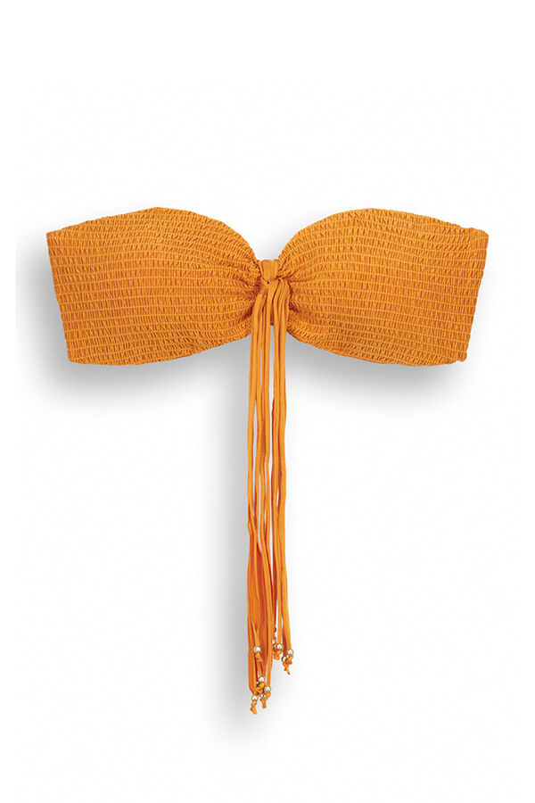 Women'secret Top bikini bandeau flecos naranja naranja