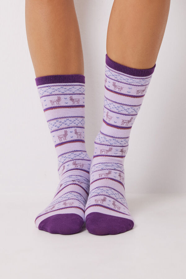 Women'secret Pack 6 calcetines altos Patagonia estampado