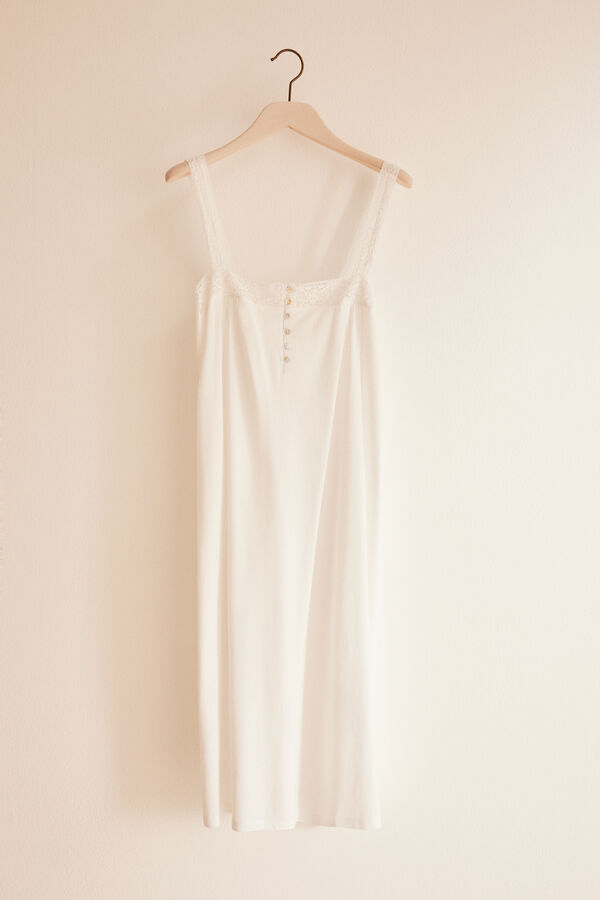 Women'secret Camisa de dormir de amamenta&ccedil;&atilde;o branca "maternity". branco