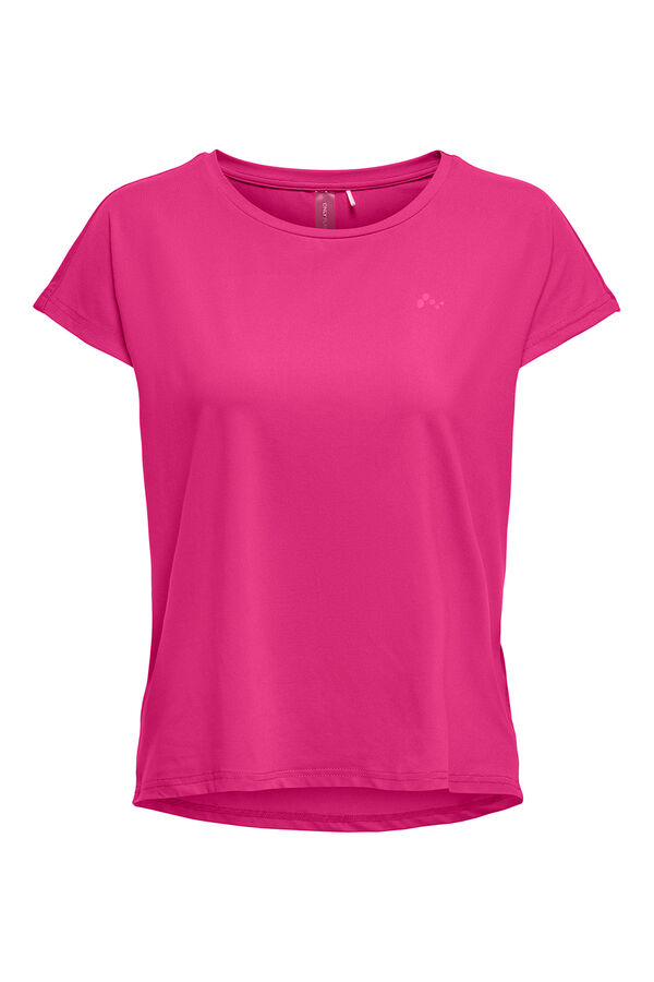 Only Play T-shirt manga curta soft rosa