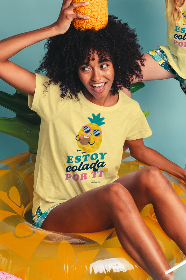 Mr. Wonderful MR WONDERFUL Pijama manga curta ananás para mulher estampado