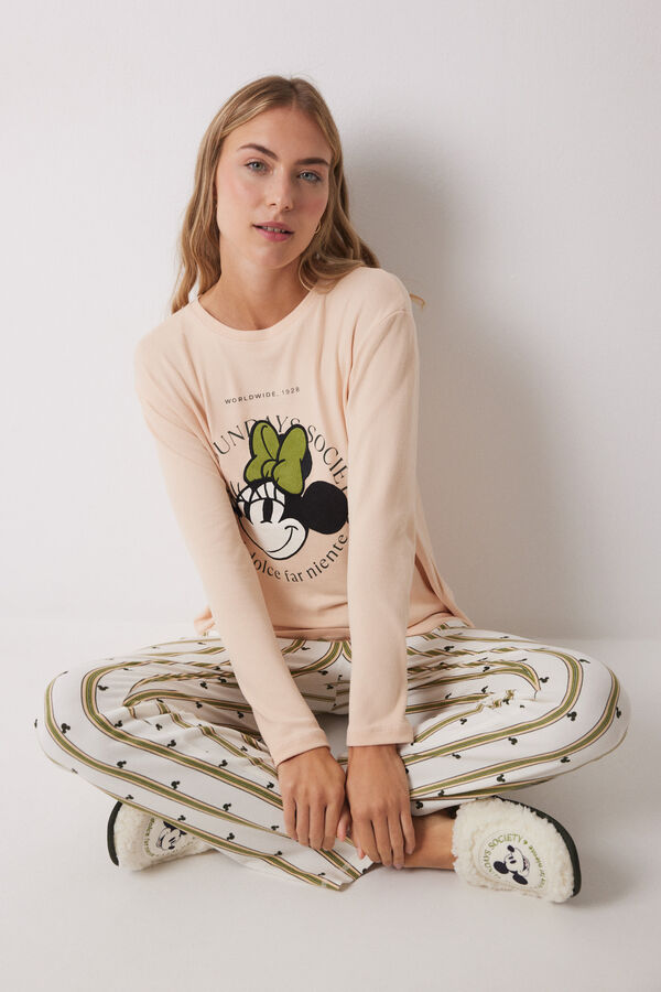 Women'secret Pijama manga comprida da Minnie rosa