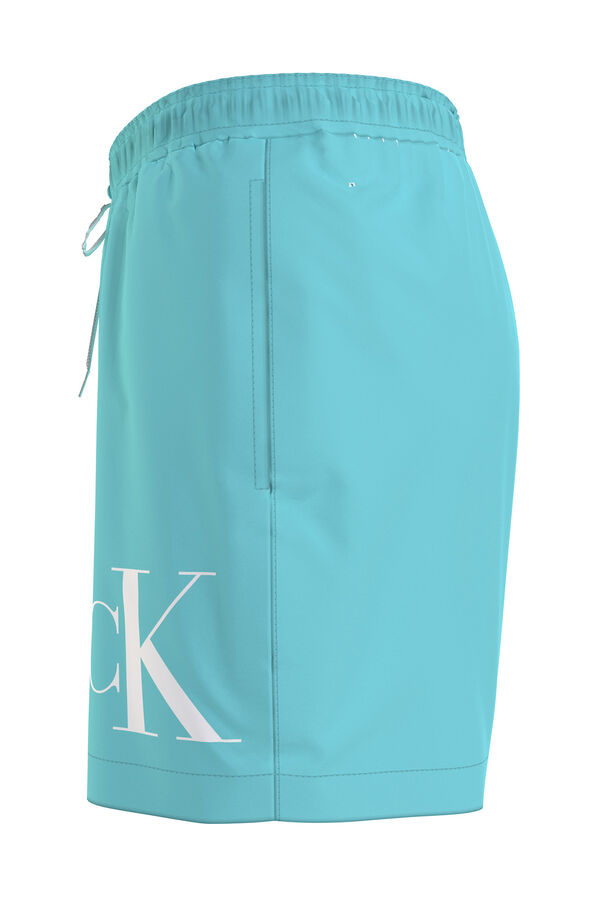 Calvin Klein Ba&ntilde;ador corto con cord&oacute;n  turquesa
