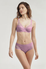 DIM Braga de microfibra y tul morado/lila