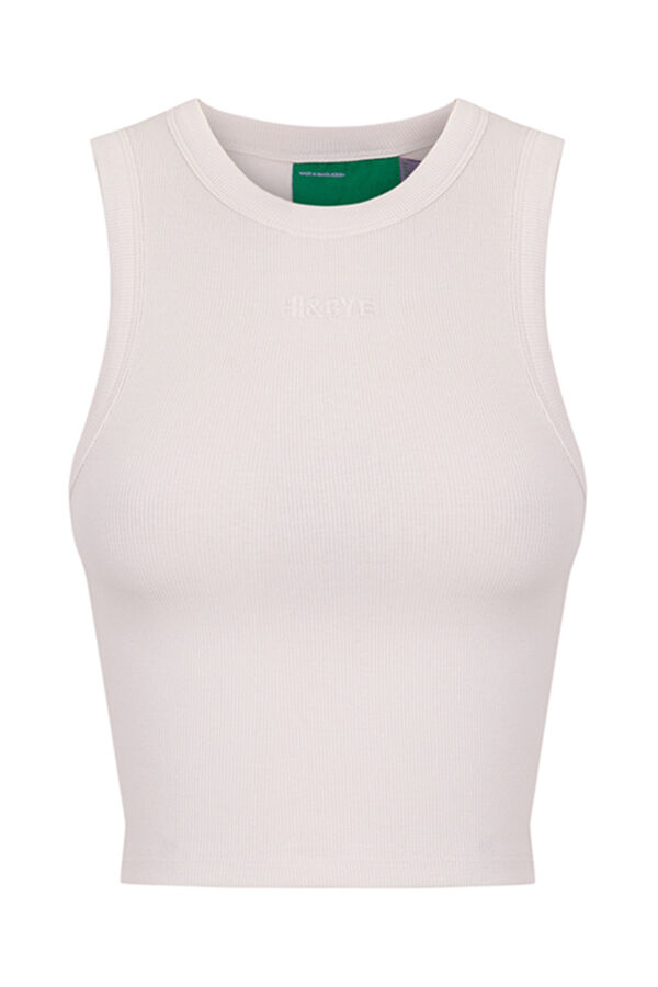 HI&BYE Crop top algod&oacute;n marfil marfil
