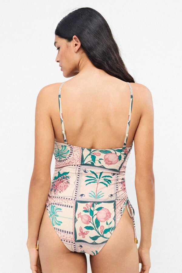 Gisela Fato de banho sem aro decote bandeau branco