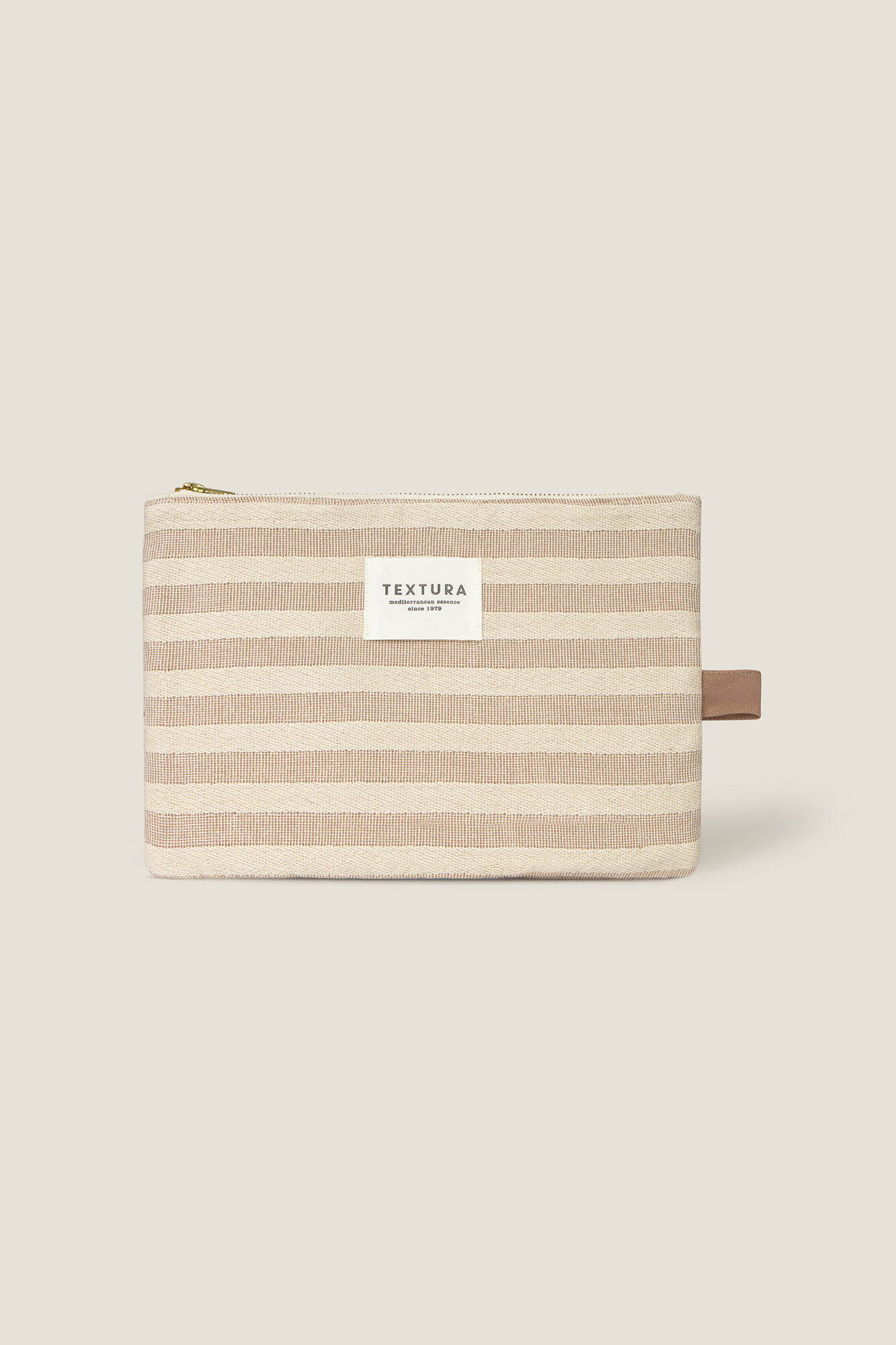 Textura Necessaire de algod&atilde;o com estampa marinha