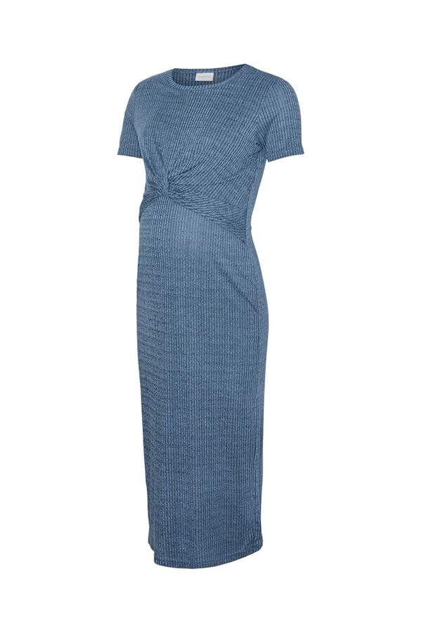 Mamalicous Vestido midi Maternity y lactancia azul