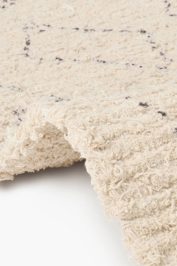 Calma House Alfombra de algod&oacute;n flameado Mayo beige