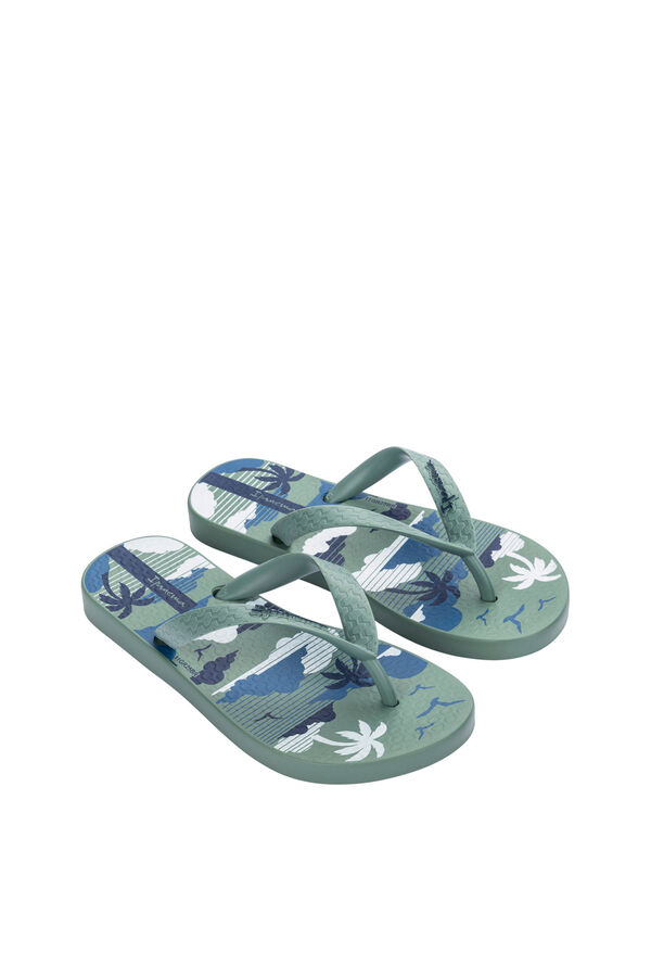 Ipanema Chanclas infantiles print verano verde