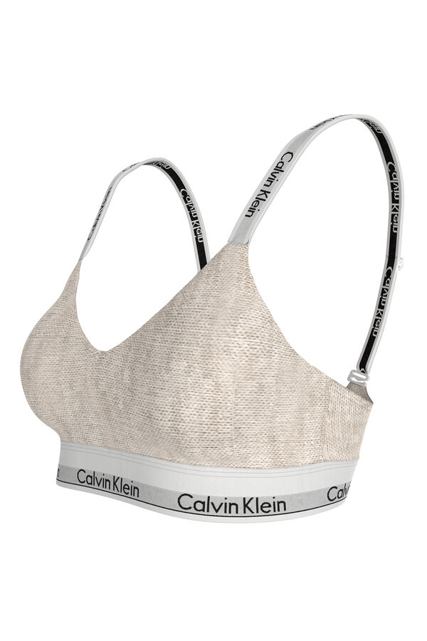 Calvin Klein Sutiã bralette CK cru