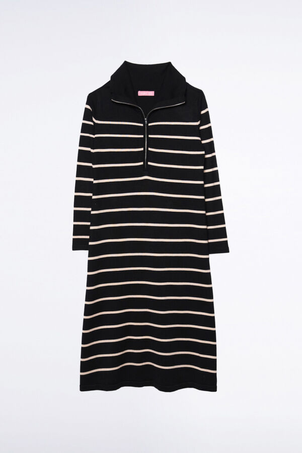 Ohma! Vestido de amamenta&ccedil;&atilde;o em malha evas&ecirc; preto