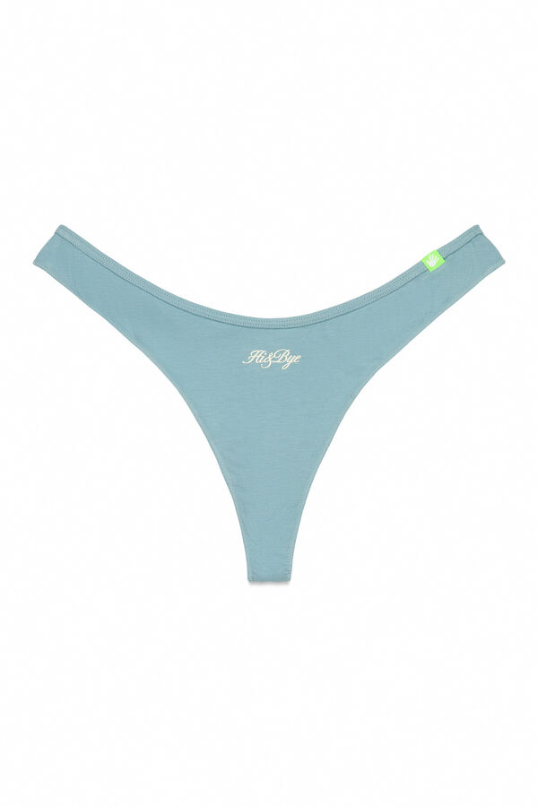 HI&BYE Pacote com 3 tangas amarelas, verdes e cinzas azul