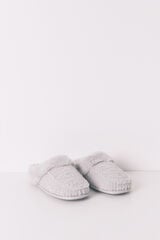 Women'secret Zapatillas casa pelo estampado animal gris