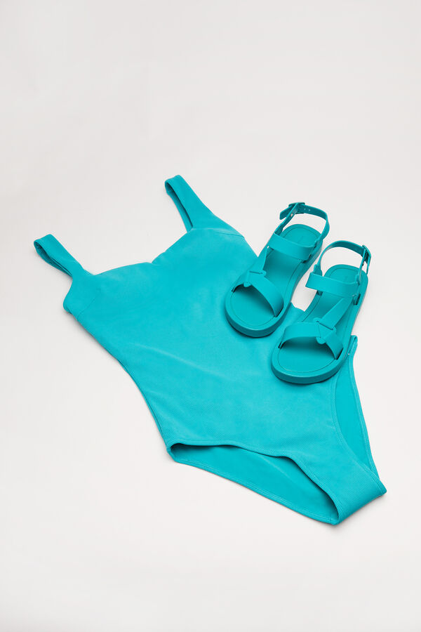 Womensecret Sandálias tiras 100% molháveis azul