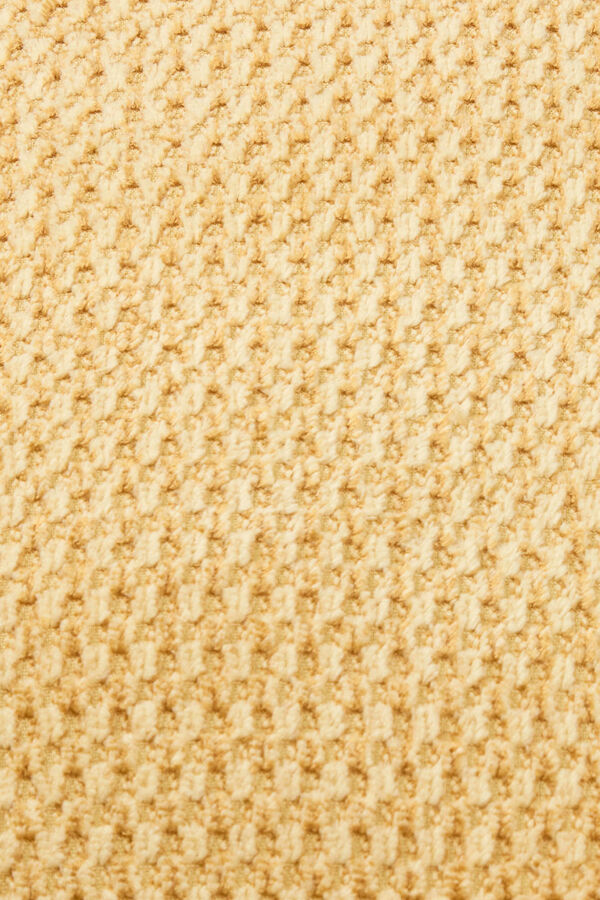 Textura Capa travesseiro chenille amarelo