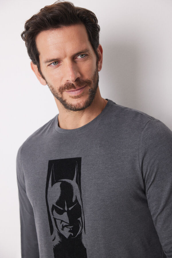 Women'secret Pijama largo hombre 100% algod&oacute;n Batman gris