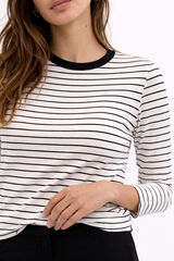 Lmtd Camiseta manga larga rayas gris