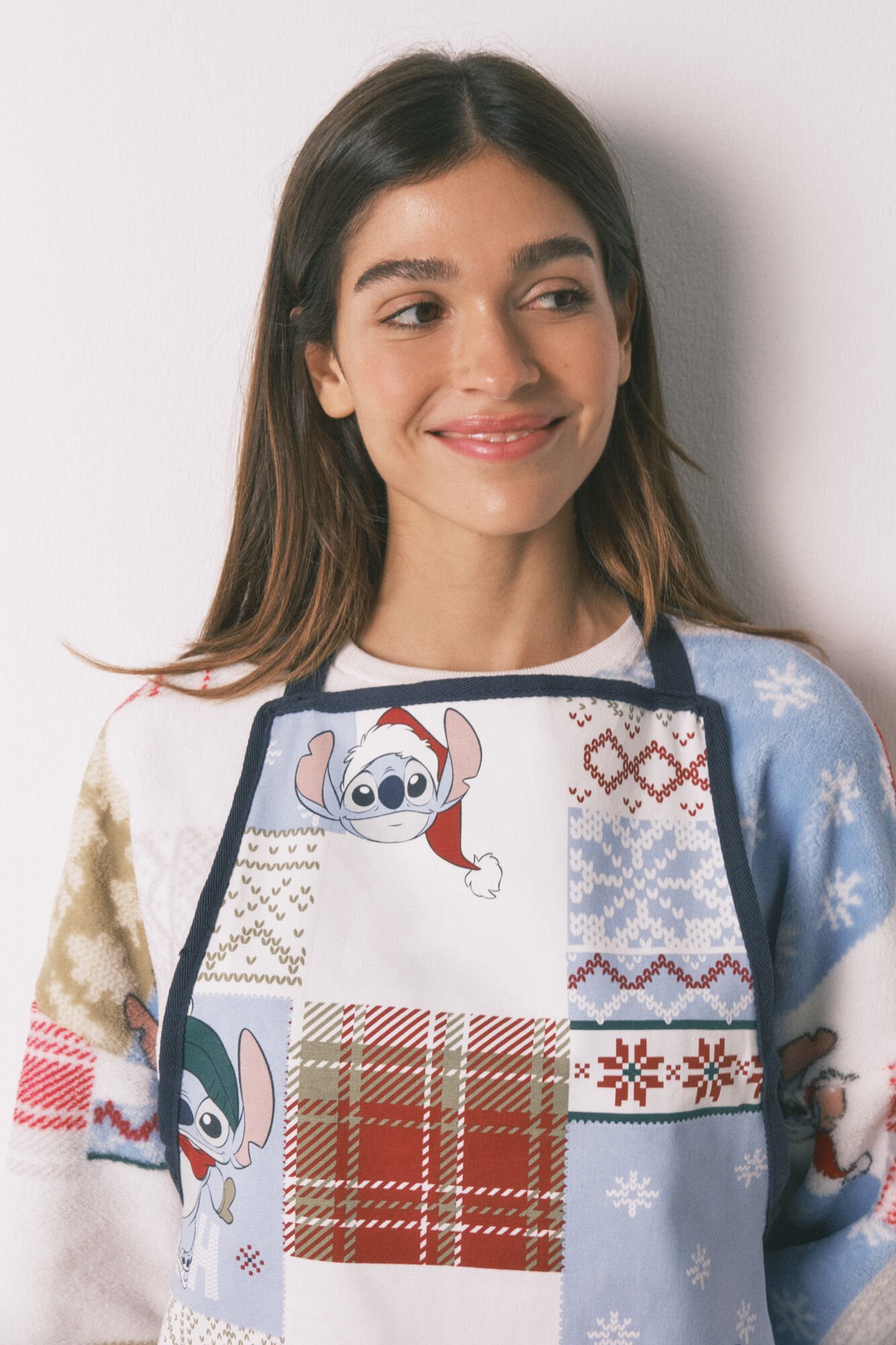 Women'secret Avental de cozinha patchwork com ponto cruz