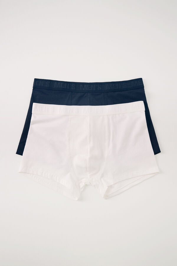 Women'secret Pack de 2 cuecas boxer de algod&atilde;o preto e branco preto