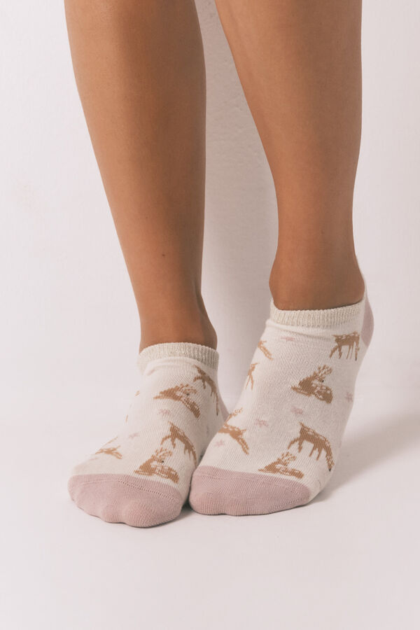 Women'secret Pacote com 3 meias curtas de veado  estampado