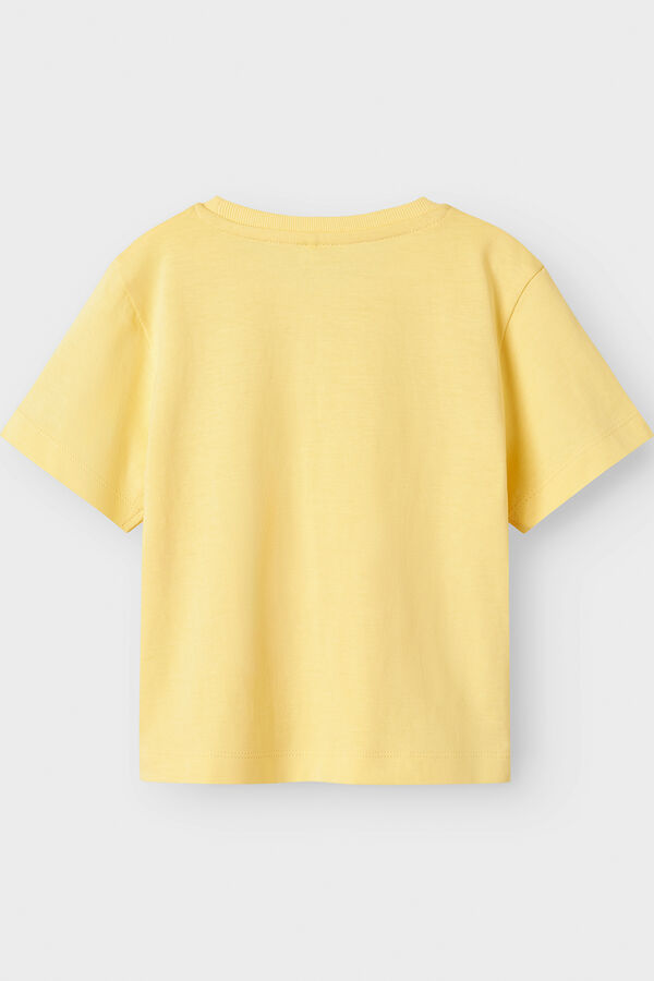 Name it Camiseta manga curta 100% algodão amarelo