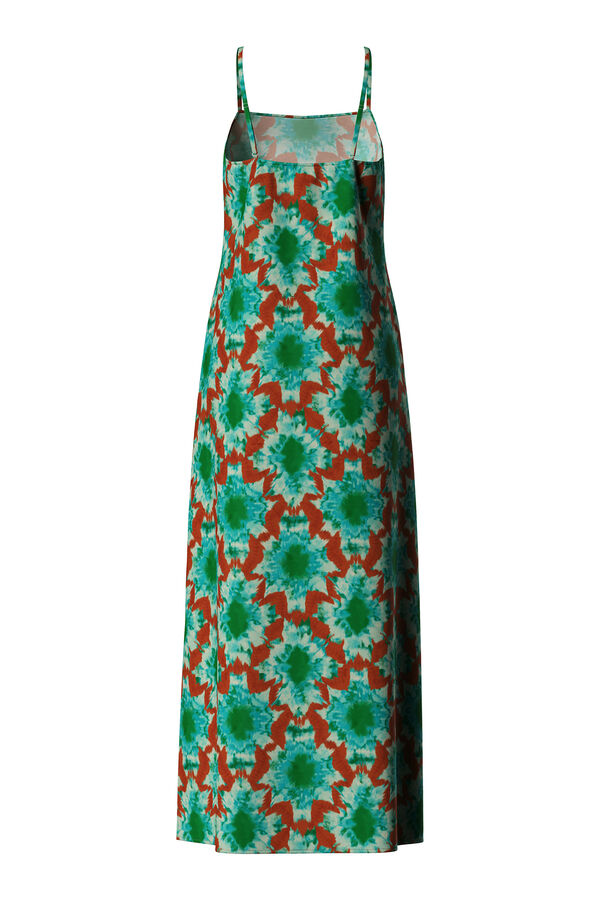 Pieces Vestido comprido estampado azul