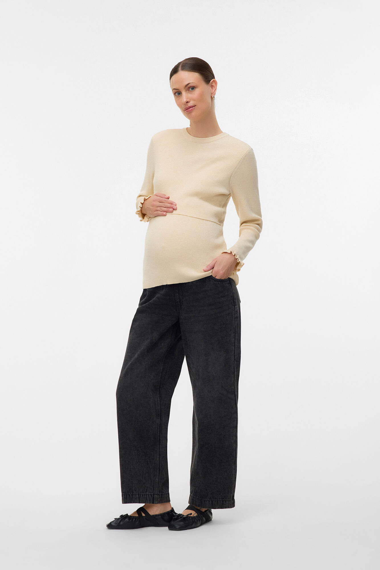 Mamalicious Top de punto maternity y lactancia
