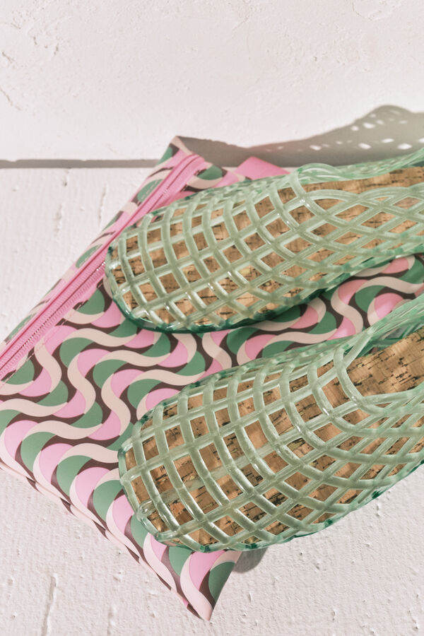 Women'secret Sandalias jelly efecto red verde verde