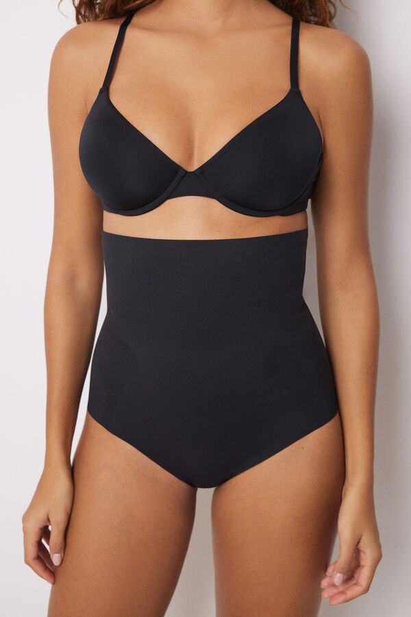Women'secret Braga alta reductor y push up negro negro