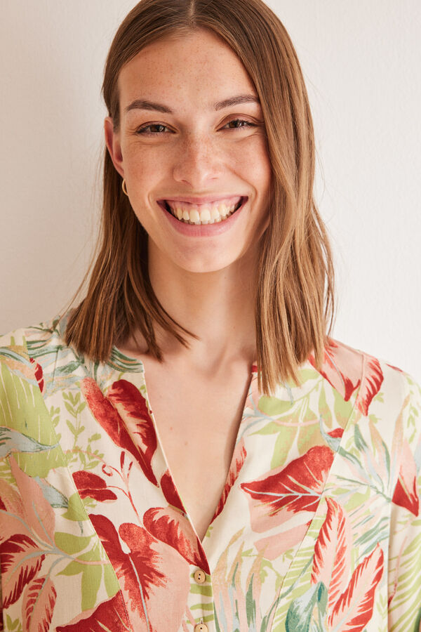 Women'secret Camisola playa estampado tropical estampado