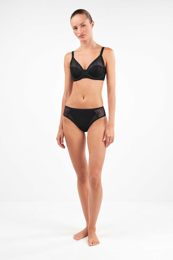 Gisela Meia soutien bralette ta&ccedil;a preto