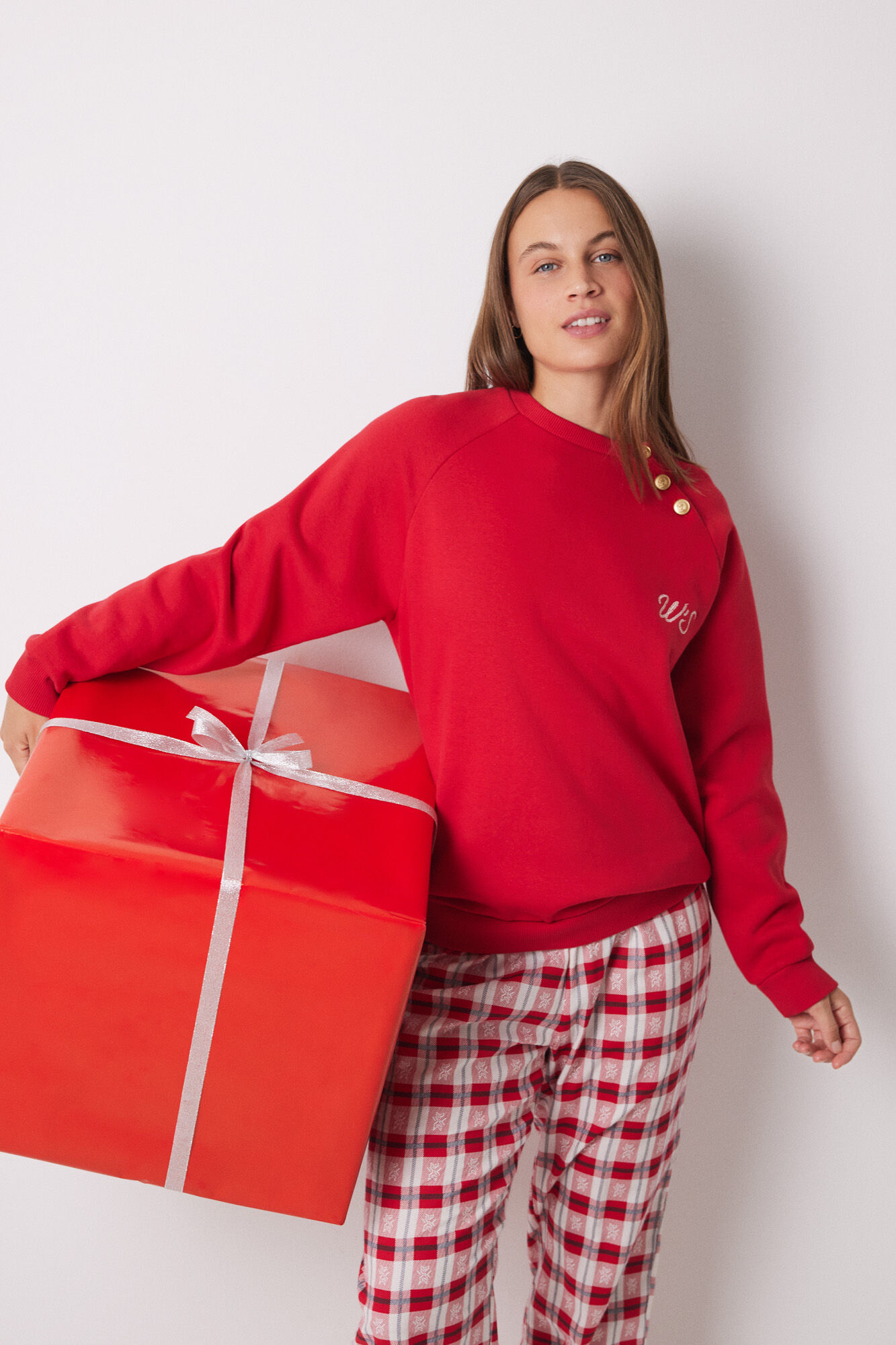 Women'secret Sudadera felpa algod&oacute;n roja