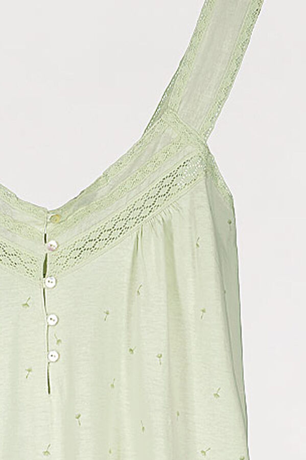 Womensecret Camisa de dormir maternity algodão flores verde