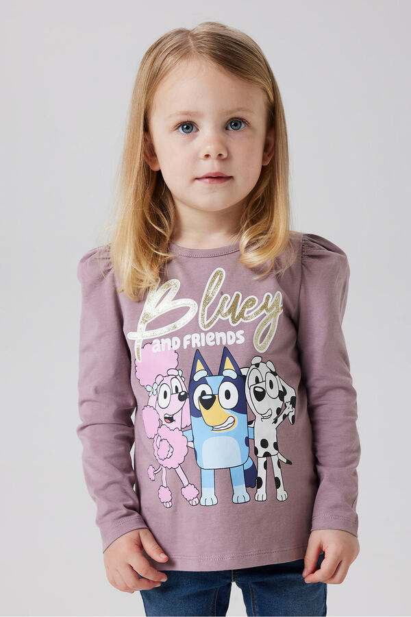 Name it T-shirt da menina Bluey rosa