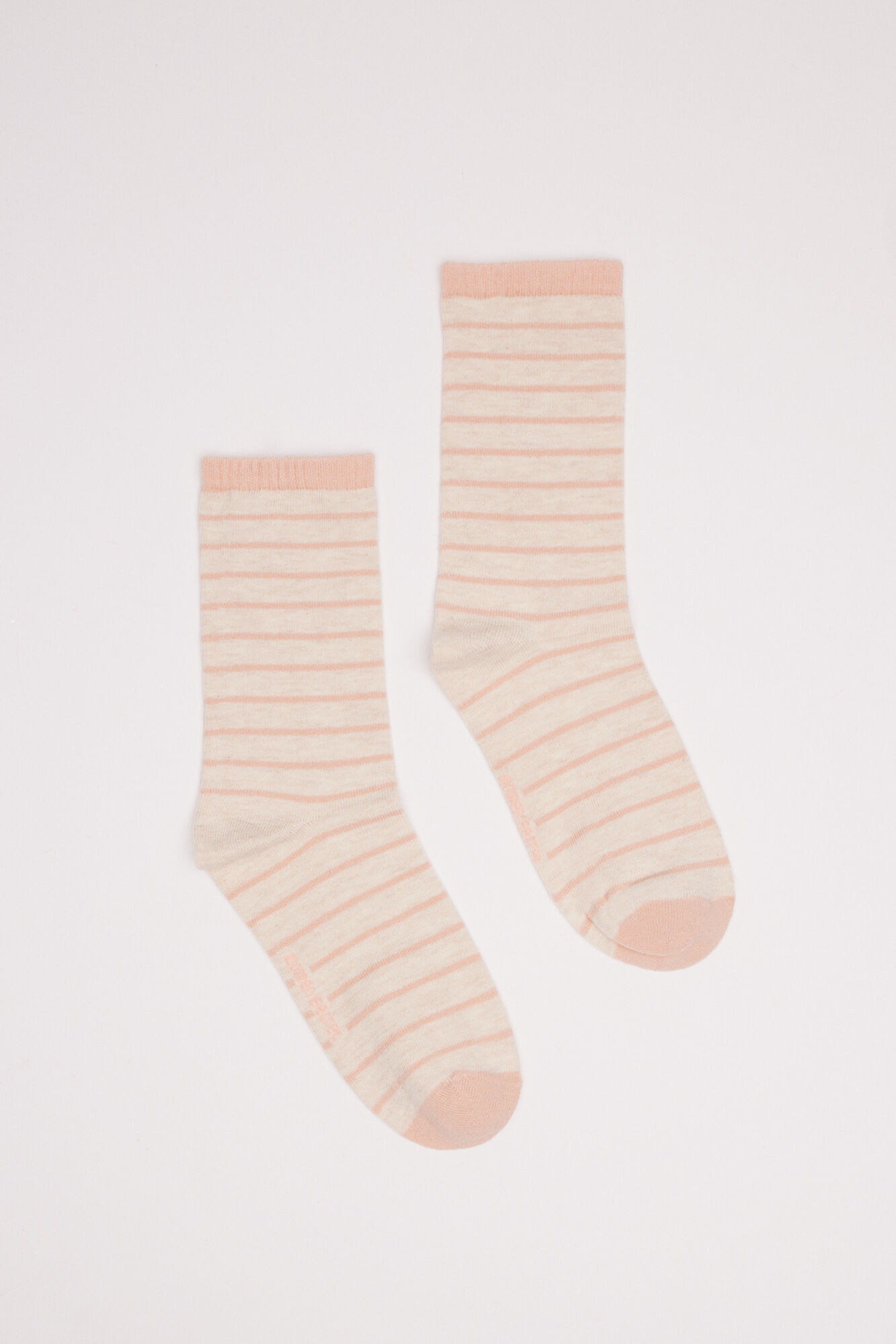 Women'secret Calcetines medios algod&oacute;n rayas rosa