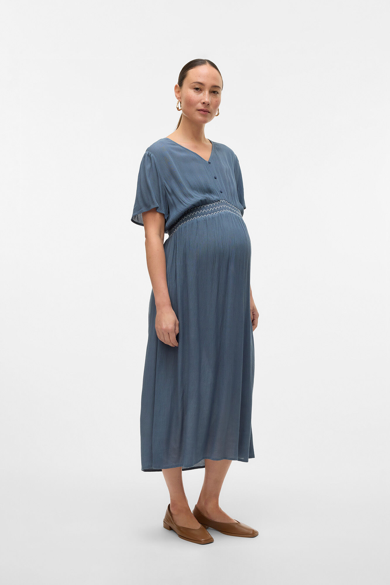Mamalicious Vestido midi maternity e amamenta&ccedil;&atilde;o