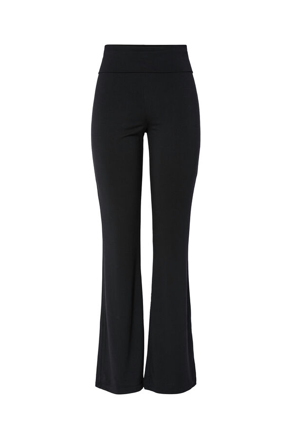 Pieces Pantal&oacute;n el&aacute;stico negro