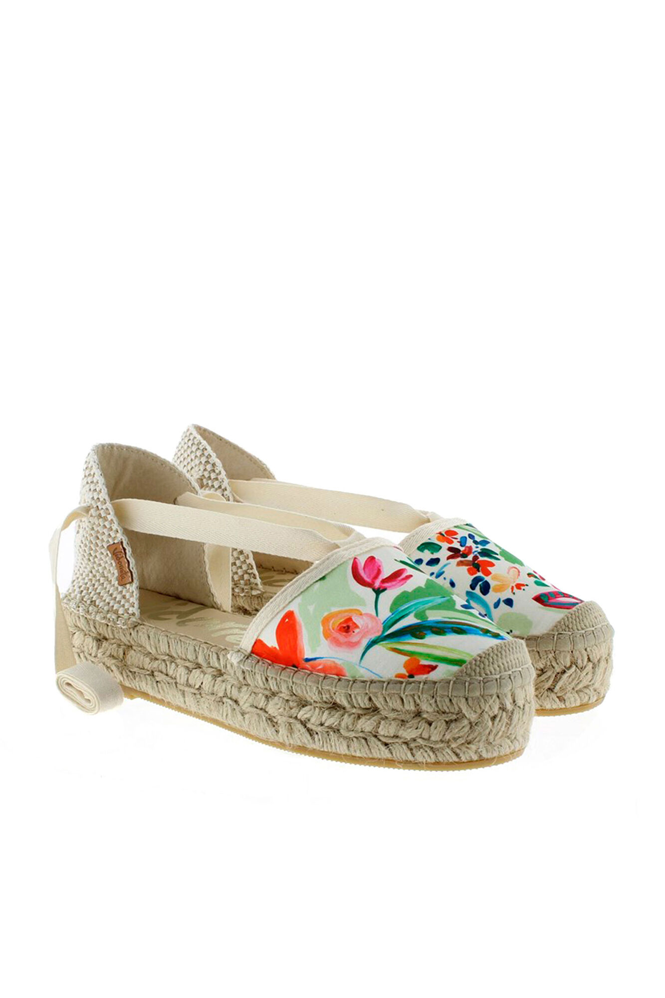Vidorreta Alpargata plana yute print flores